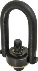 Jergens - 10,000 Lb Load Capacity Safety Engineered Center Pull Hoist Ring - 230 Ft/Lb Torque, 1-8 Thread, Alloy Steel - Benchmark Tooling