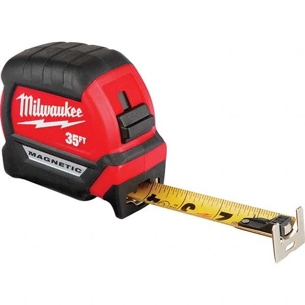 Milwaukee Tool - 35' x 1" Yellow/Black Blade Tape Measure - Benchmark Tooling