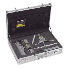 Jackson Safety - Layout & Setup Kits Type: Accessory Kit Contents: #1 Curvo-Mark Marker; #7 Centering Head; #8 Pro-Mag Level; Standard Radius Marker; Square Soap Stone & Holder; Loackable Metal Carrying Case - Benchmark Tooling