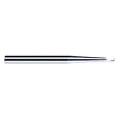 ‎5/64″ Dia. × 3/16″ Shank × 1/16″ DOC × 2-1/2″ OAL, Carbide TiB2, 2 Flute, Ballnose End Mill - Exact Industrial Supply