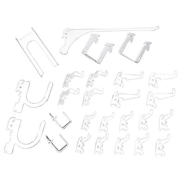 Wall Control - Pegboard Hook Sets For Use With: Any Wall Control Broad & Industrial Pegboard Contents: (26) Assorted Slotted Pegboard Hooks & Brackets - Benchmark Tooling