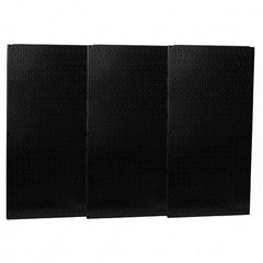 Wall Control - 48" Wide x 32" High Peg Board Storage Board - 3 Panels, Metal, Black - Benchmark Tooling