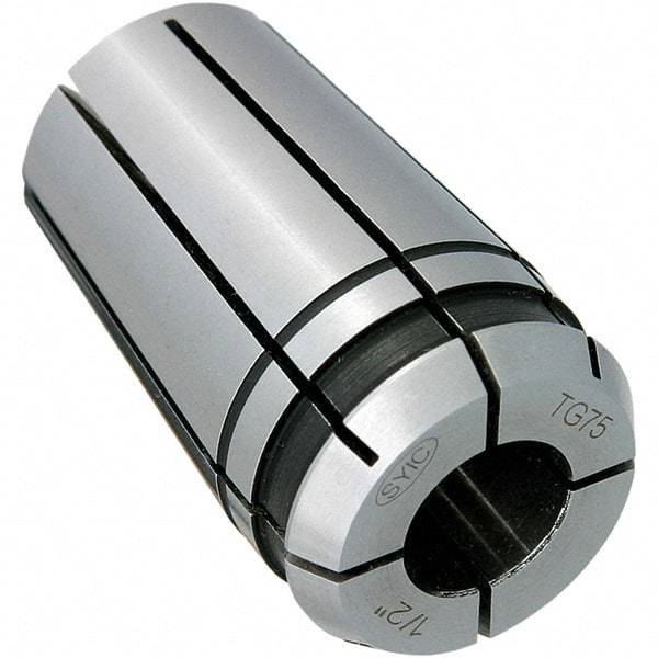 Techniks - TG75 15/32" Single Angle Collet - 0.0004" TIR, 1.844" OAL, 1.062" Overall Diam - Exact Industrial Supply