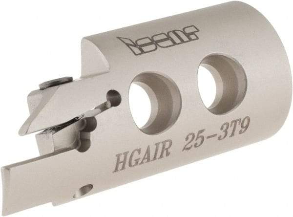 Iscar - 3mm Groove Width, 9mm Max Depth of Cut, Right Hand Cut, HGAI Indexable Grooving Blade - Series Heliface - Benchmark Tooling