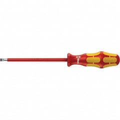 Wera - Insulated Slotted Screwdriver - 200mm Blade Length, Ergonomic Handle - Benchmark Tooling