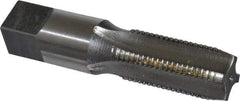 Reiff & Nestor - 1/4-19" BSPP, 4 Flutes, Plug Chamfer, Bright Finish, High Speed Steel British Standard Pipe Tap - 0.5625" Shank Diam, 0.421" Square Size, 1-1/16" Thread Length, 2-7/16" Overall Length, Series 122P - Exact Industrial Supply