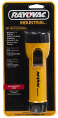 Rayovac - Incandescent Bulb, Industrial/Tactical Flashlight - Yellow Body, 2 D Batteries Not Included - Benchmark Tooling