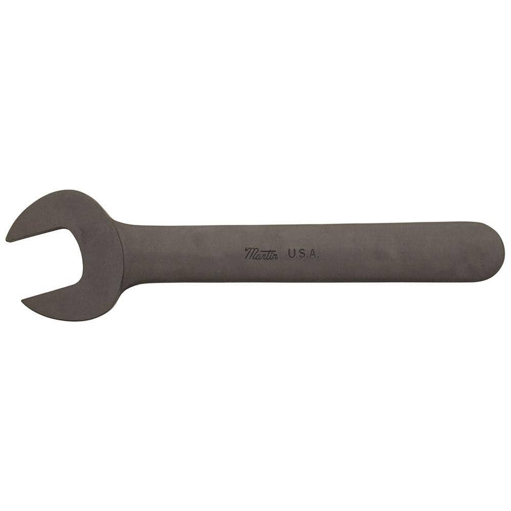 Open End Wrench: Single End Head, Single Ended 15 ° Head Angle, Steel, Black Finish