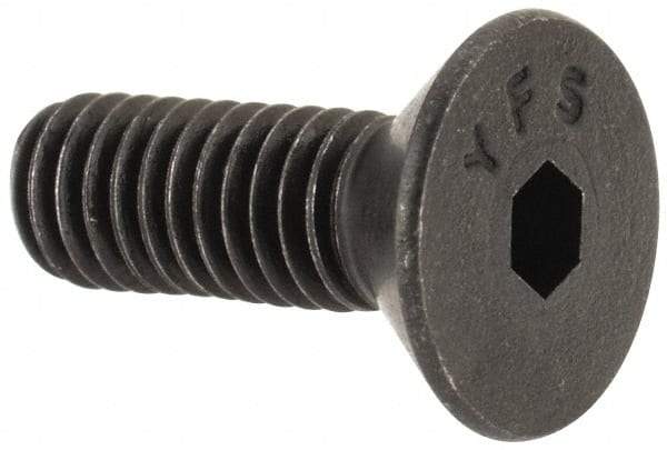 Value Collection - #8-36 UNF Hex Socket Drive, Flat Screw - Alloy Steel, Black Oxide Finish, Fully Threaded, 1/2" OAL - Benchmark Tooling