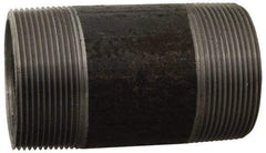 Made in USA - Schedule 80, 1/2" Diam x 11" Long Black Pipe Nipple - Threaded - Benchmark Tooling