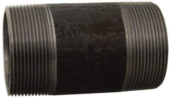 Made in USA - Schedule 80, 1/8" Diam x 60" Long Black Pipe Nipple - Threaded - Benchmark Tooling