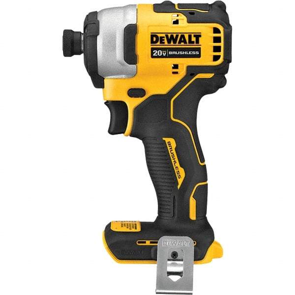 DeWALT - 20 Volt, 1/4" Drive, 1,700 In/Lb Torque, Cordless Impact Driver - Mid-Handle, 2800 RPM, Lithium-Ion, Bare Tool - Benchmark Tooling