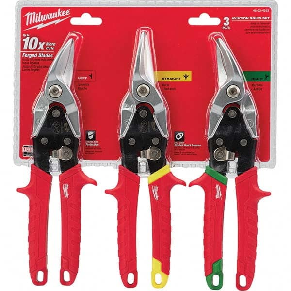 Milwaukee Tool - Snip & Shear Sets Type: Aviation Snip Set Pattern: Straight - Benchmark Tooling