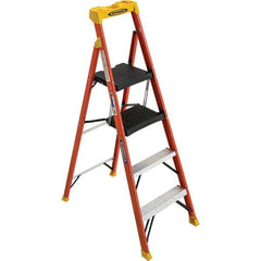 Werner - Step Ladders Type: Step Ladder Height (Feet): 4' 6" - Benchmark Tooling