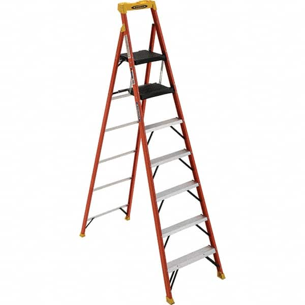 Werner - Step Ladders Type: Step Ladder Height (Feet): 7'6" - Benchmark Tooling