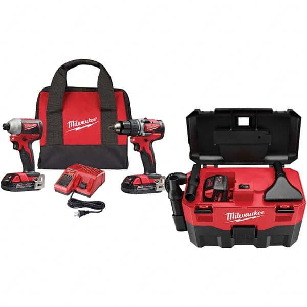 Milwaukee Tool - Cordless Tool Combination Kits Voltage: 18 Tools: Brushless Compact Drill/Driver; Brushless 1/4" Impact Driver - Benchmark Tooling