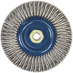 Norton - 6" OD, 5/8-11 Arbor Hole, Stringer Bead Stainless Steel Wheel Brush - Benchmark Tooling