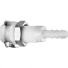 Value Collection - Plastic Quick-Disconnect Tube Couplings   Type: Panel Mount Hose Barb-Female Socket    Nominal Flow Size: 1/4 (Inch) - Benchmark Tooling