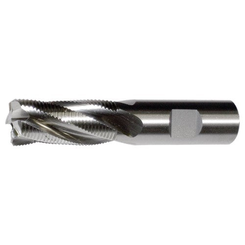‎1″ × 1″ × 2″ × 4-1/2″ RHS / RHC HSS-E (PM) Powder Metal Fine Profile Roughing End Mill - MF SE CC - Bright - Exact Industrial Supply