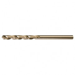 #10 RHS / RHC HSS-CO 8% (M42) 135 Degree Split Point NAS907 Type J Cobalt Heavy Duty 6″ Extended Length Drill - Straw / Gold Oxide - Benchmark Tooling