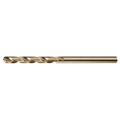 5/32 RHS / RHC HSS-CO 8% (M42) 135 Degree Split Point NAS907 Type J Cobalt Heavy Duty 6″ Extended Length Drill - Straw / Gold Oxide - Exact Industrial Supply