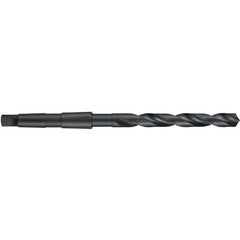 13/64″ HSS 118 Degree Thin Point Taper Shank Drill 4xD DIN 345-Black Oxide - Exact Industrial Supply