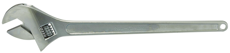 2-7/16" Opening - 24" OAL - Adjustable Wrench Chrome - Benchmark Tooling