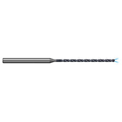 1.511 mm Dia. × 3 mm Shank × 21 mm Flute Length × 63 mm OAL, 12xD, 140°, AlTiN, 2xD Flute, Coolant Thru, Round Solid Carbide Drill - Exact Industrial Supply