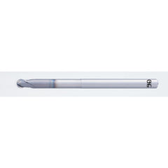 0.2 mm Dia. × 4 mm Shank × 0.16 mm DOC × 45 mm OAL, Carbide DURO, 2 Flute, Shrink Fit, Ballnose End Mill - Exact Industrial Supply