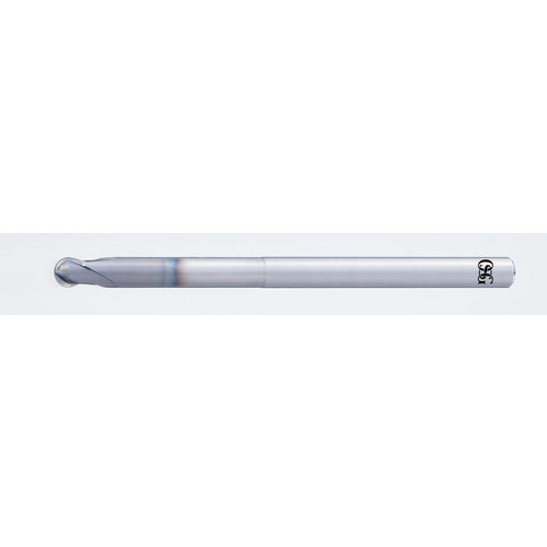 0.3 mm Dia. × 4 mm Shank × 0.24 mm DOC × 45 mm OAL, Carbide DURO, 2 Flute, Shrink Fit, Ballnose End Mill - Exact Industrial Supply