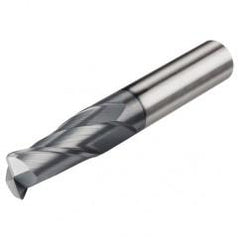 6mm Dia. x 57mm Overall Length 4-Flute 1mm C/R Solid Carbide SE End Mill-Round Shank-Center Cut-Uncoated - Benchmark Tooling