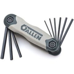 9 Pc. Dual Material Fold-up Inch Hex Key Set - Benchmark Tooling