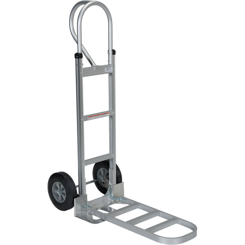 Aluminum P-Handle Hand Truck Hard Rubber - Exact Industrial Supply