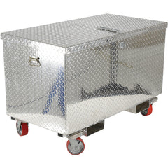 Aluminum Tool Box -Casters/Forks 24 × 48 - Exact Industrial Supply