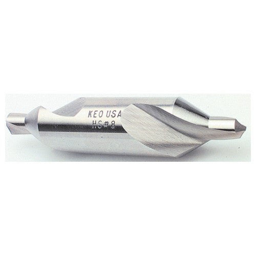 ‎#0 × 1-1/4″ OAL 60 Degree HSSCo Plain Combined Drill and Countersink Uncoated - Benchmark Tooling