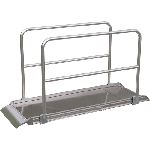 Alum Walk Ramp Handrail Overlap 96 × 28″ - Exact Industrial Supply