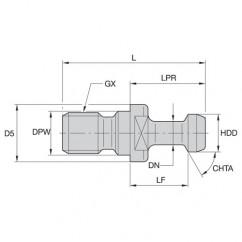 RK40BT1M PULL STUD - Benchmark Tooling