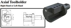 VDI Axial Toolholder (Right-Hand) - Part #: CNC86 35.5025R - Benchmark Tooling