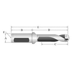 60520S-100F Spade Drill Holder - Benchmark Tooling