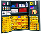 48 x 24 x 72'' (84 Bins Included) - Bin Storage Cabinet - Benchmark Tooling