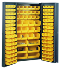 38 x 24 x 72'' (132 Bins Included) - Bin Storage Cabinet - Benchmark Tooling