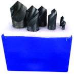 7 Pc. 100°-1/4; 3/8; 1/2; 5/8; 3/4; 1 HSS Uniflute Countersink Set - Benchmark Tooling