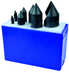 7 Pc. 90°-1/4; 3/8; 1/2; 5/8; 3/4; 1 HSS Uniflute Countersink Set - Benchmark Tooling