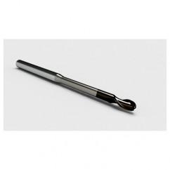 .125 Dia. - .125" LOC - 2" OAL 2 FL Ball Nose Carbide End Mill with 1.00 Reach-Nano Coated - Benchmark Tooling