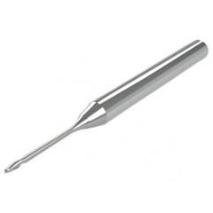 .0938 Dia. - .125" LOC - 1-1/2" OAL 2 FL Ball Nose Carbide End Mill with .125 Dia. Reach - Uncoated - Benchmark Tooling