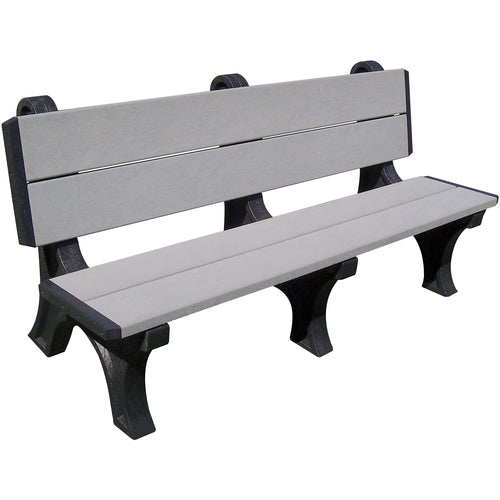 Bench Deluxe Backed 2848 Bk Leg Gray Seat - Exact Industrial Supply