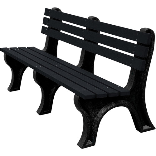 Bench Economy Backed 72 Bk Leg Black Seat - Exact Industrial Supply