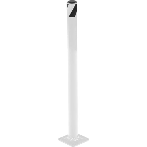 Steel Pipe Safety Bollard 24″ × 1.75″ White