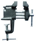 3" Light  Duty Clamp on Vise - Cast Iron - Serrated Jaws - Cast in Pipe Jaws - Benchmark Tooling