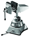 2-3/4" Vacuum Base Vise - Cat Iron - Rotating and Swivel Base - Benchmark Tooling